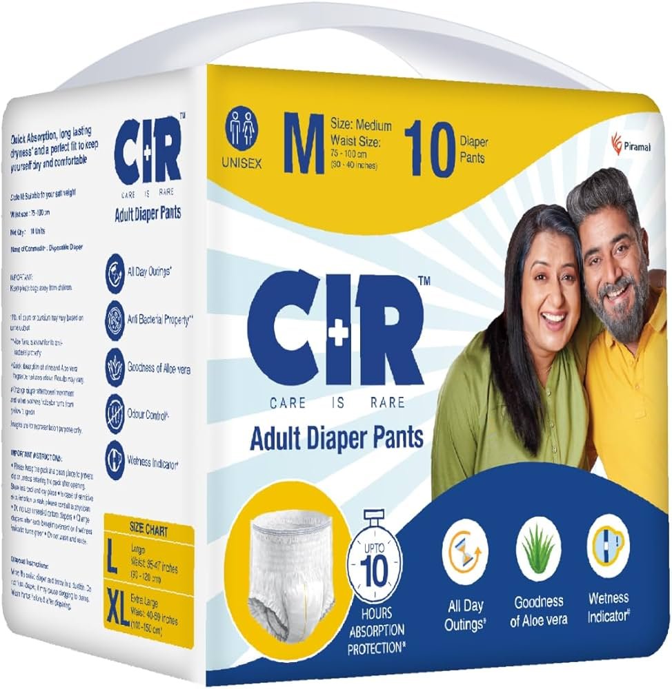 C+R ADULT MEDIUM SIZE DIAPER PANTS 10 PANTS