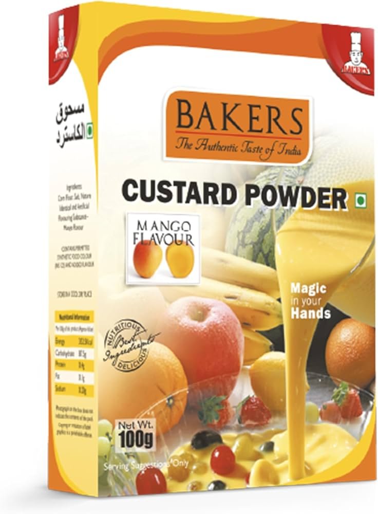 BAKERS CUSTARD POWDER MANGO FLAVOURED 100G