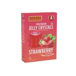 BAKERS VEGETARIAN JELLY CRYSTALS STRAWBERRY FLAVOUR 90GM