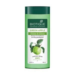 BLOQTIQUE GREEN APPLE SHINE & GLOSS SHAMPOO 180ML