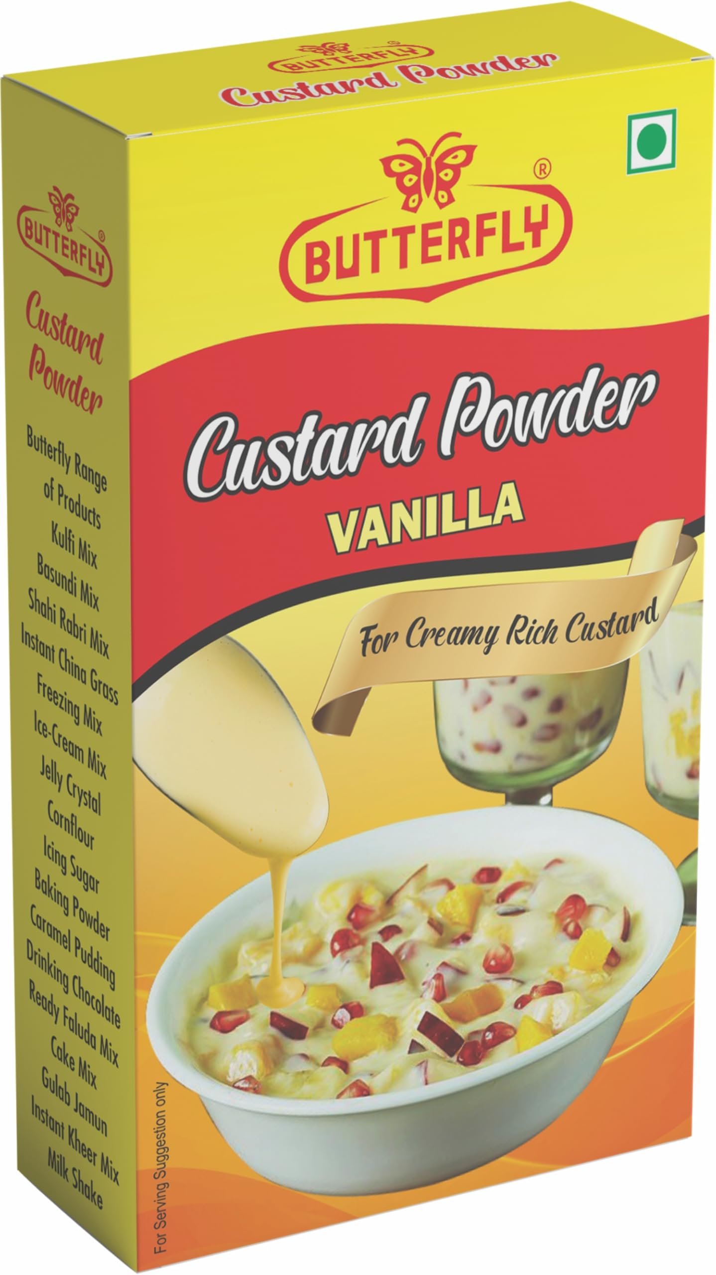BUTTERFLY CUSTARD POWDER FLAVOUR MANGO 1KG