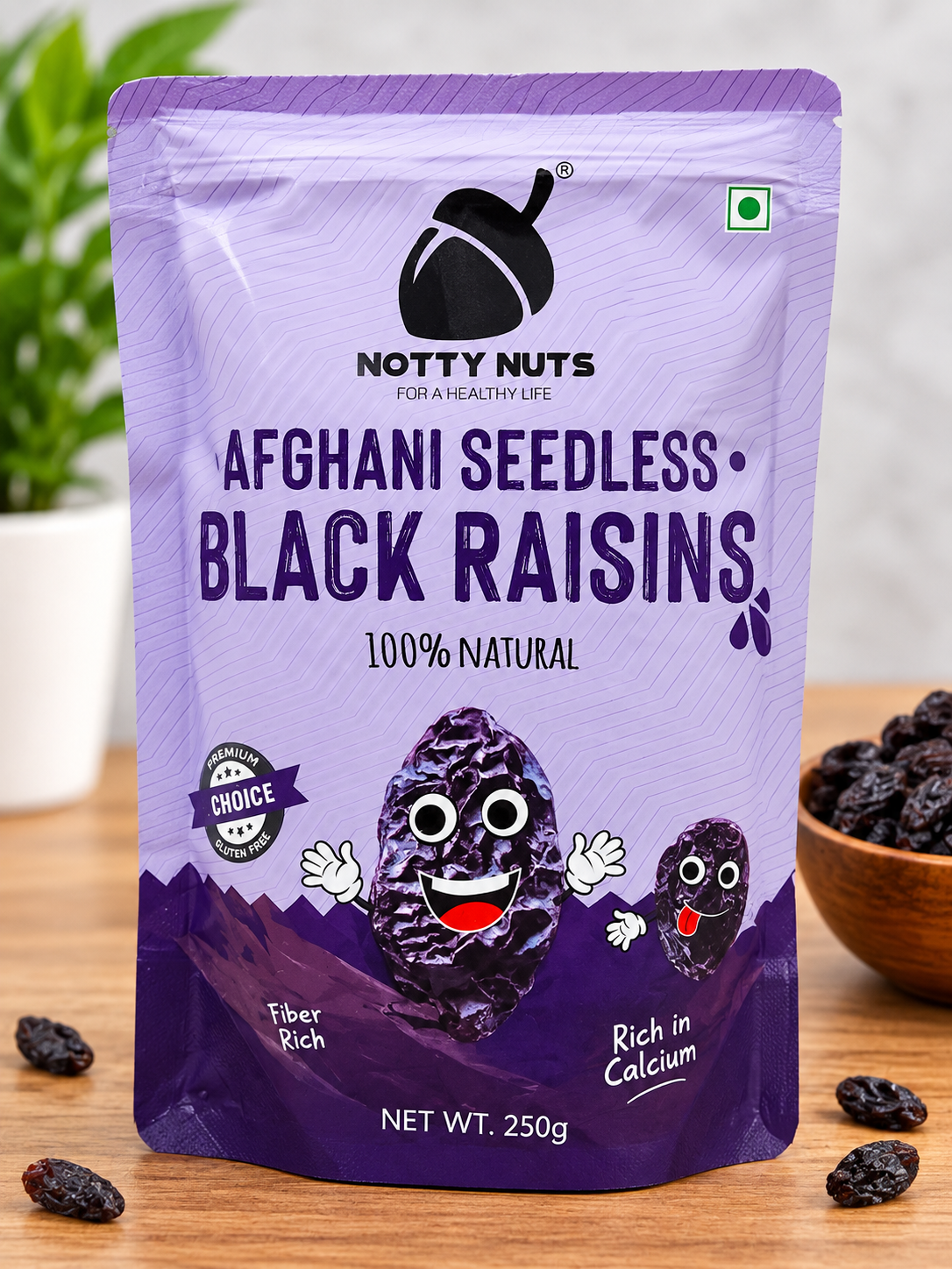 AFGHANI SEEDLESS BLACK RAISINS 250G
