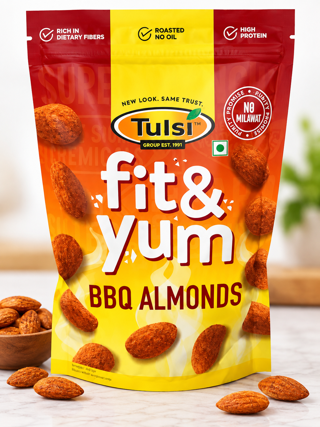 TULSI FIT & YUM BBQ ALMONDS 200GM