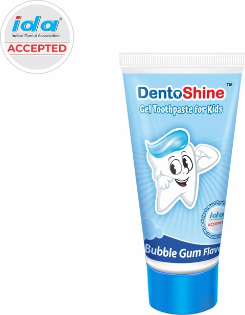 DENTOSHINE GEL TOOTHPASTE BUBBLE GUM FOR KIDS 80G
