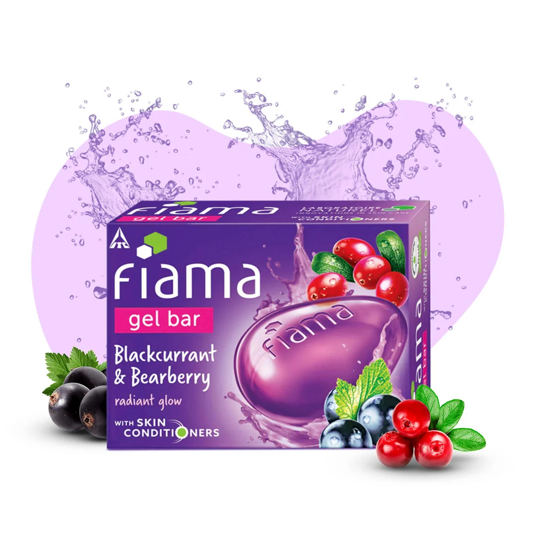 FIAMA GEL BAR BLACKCURRANT & BEARBERRY BATHING BAR 125G