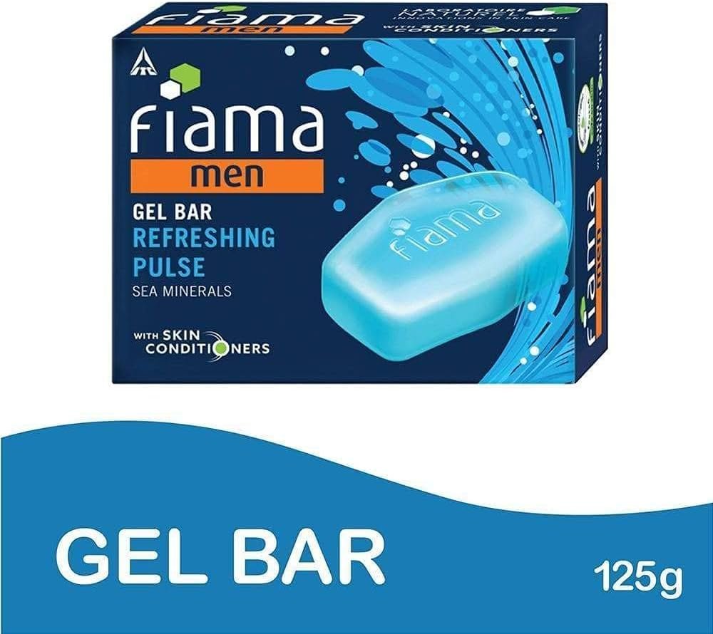 FIAMA MEN GEL BAR REFRESHING PULSE BATHING BAR 375G