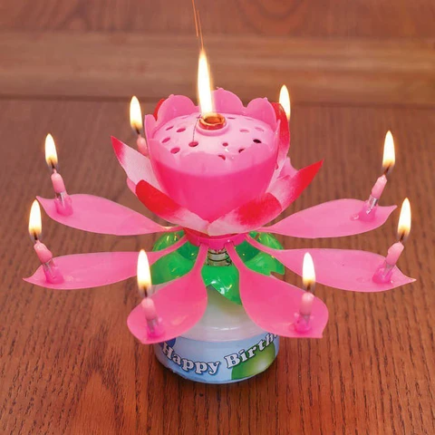 FLOWER CANDLES WITH MUSIC