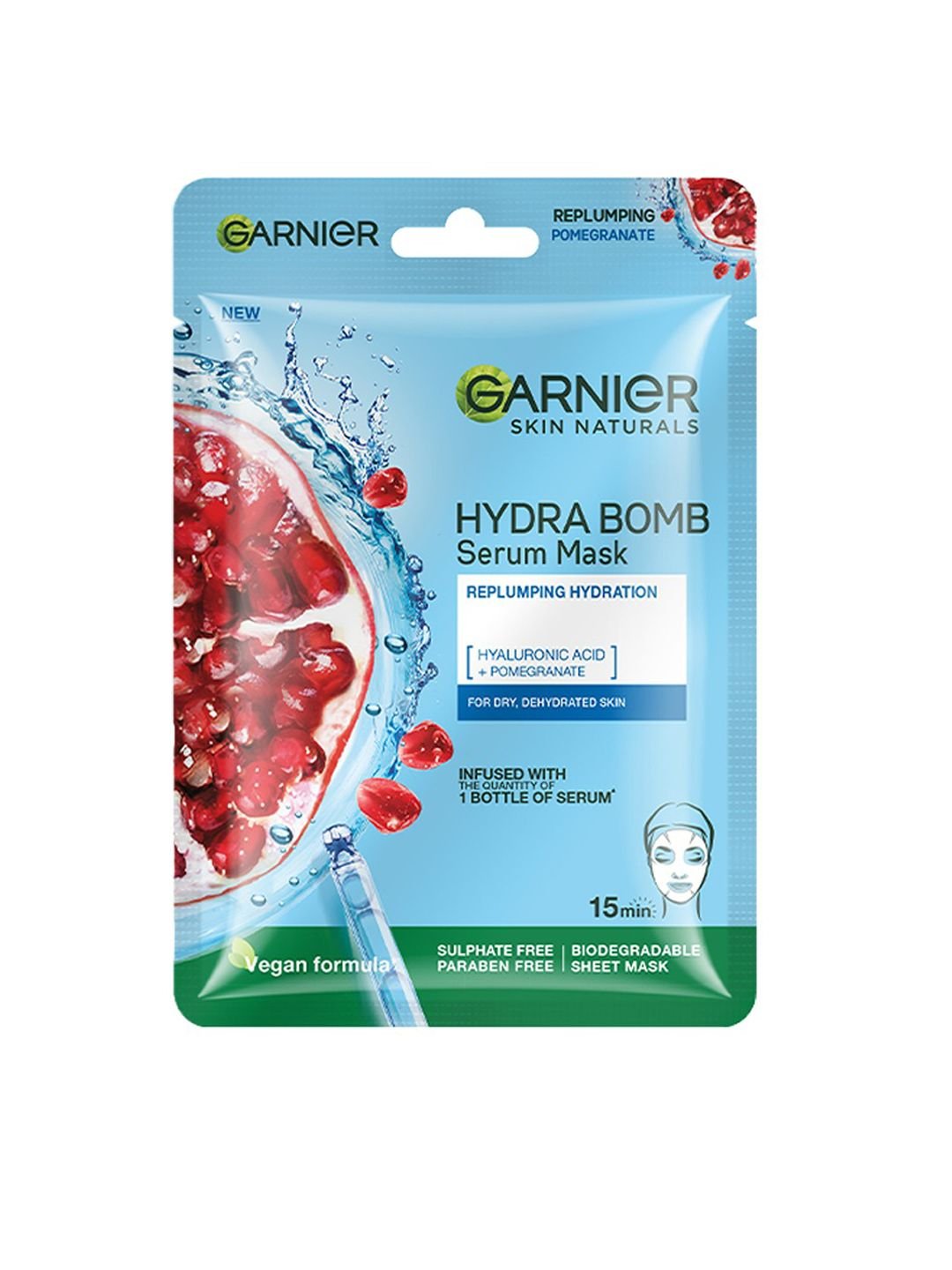 GARNIER HYDRA BOMB SERUM MASK FOR DRY, DEHYDRATED SKIN 28G