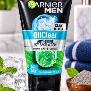 GARNIER MEN OILCLEAR ANTI-SHINE ICY FACE WASH 100GM