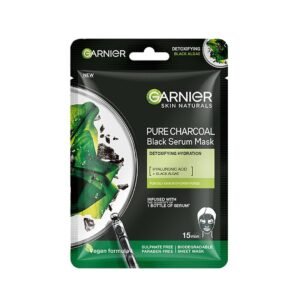 GARNIER PURE CHARCOAL BLACK SERUM MASK 28G