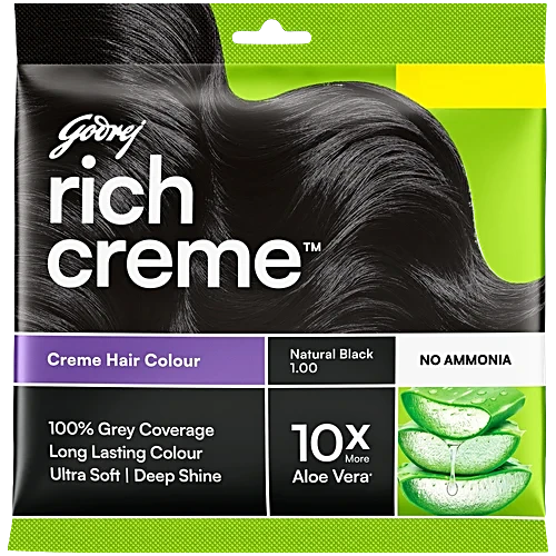 GODREJ RICH CREME ALOE VERA HAIR COLOUR 11G+11ML