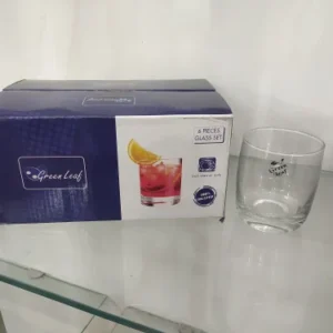 GREEN LEAF 6 PIECES GLASS SET