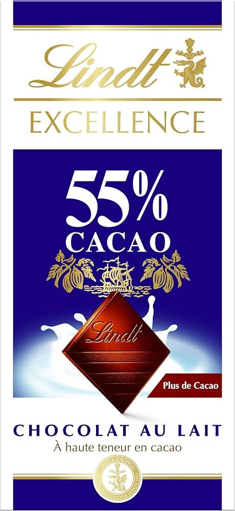 LINDT 55% COCOA MILK CHOCOLATE