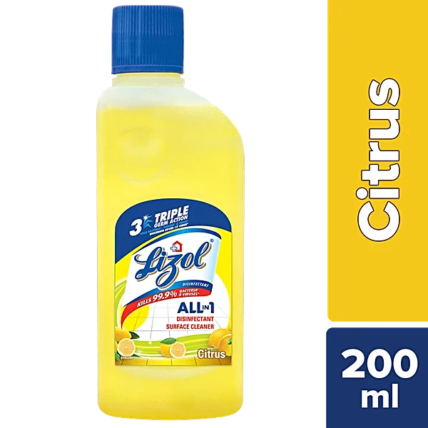 LIZOL DISINFECTANT SURFACE CLEANER CITRUS 200ML