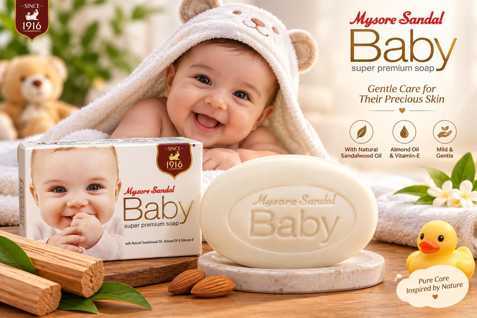 MYSORE SANDAL BABY SOAP 75G