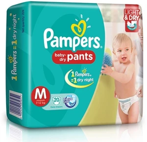 PAMPERS BABY DRY M 20PAD