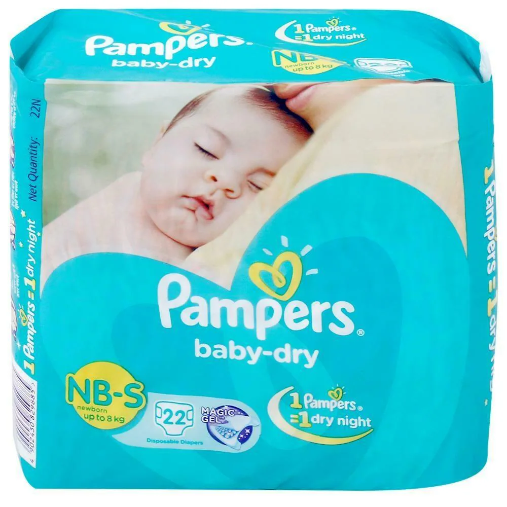 PAMPERS BABY DRY NB-S UPTO 8KG