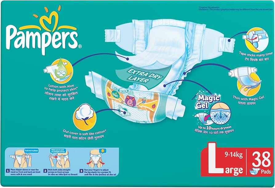 PAMPERS L 38PADS
