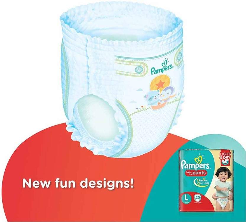 PAMPERS LIGHT AND DRY 20 20PC