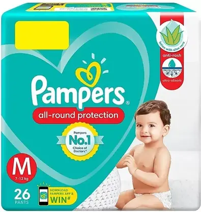PAMPERS M 7-12KG 26PANTS