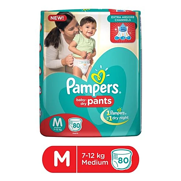 PAMPERS MEDIUM 80PANTS
