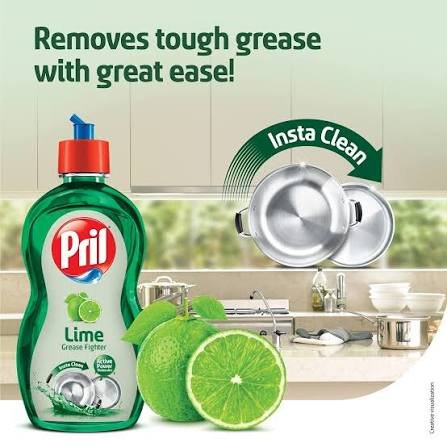 PRIL LIME DISHWASH LIQUID 225ML