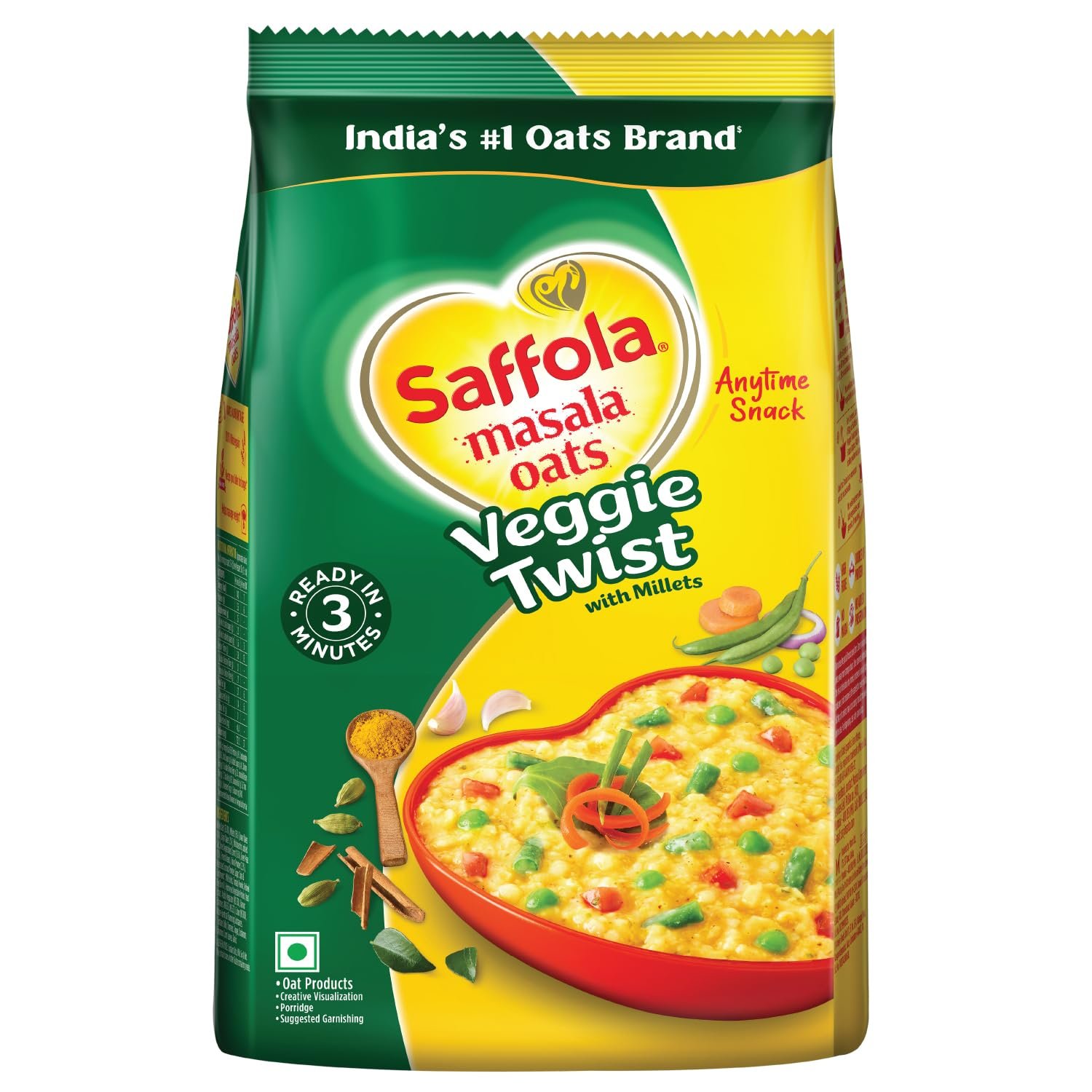 SAFFOLA VEGGIE TWIST MASALA OATS 500GM