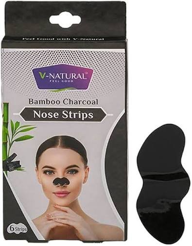 V-NATURAL BAMBOO CHARCOAL NOSE 3 STRIPS