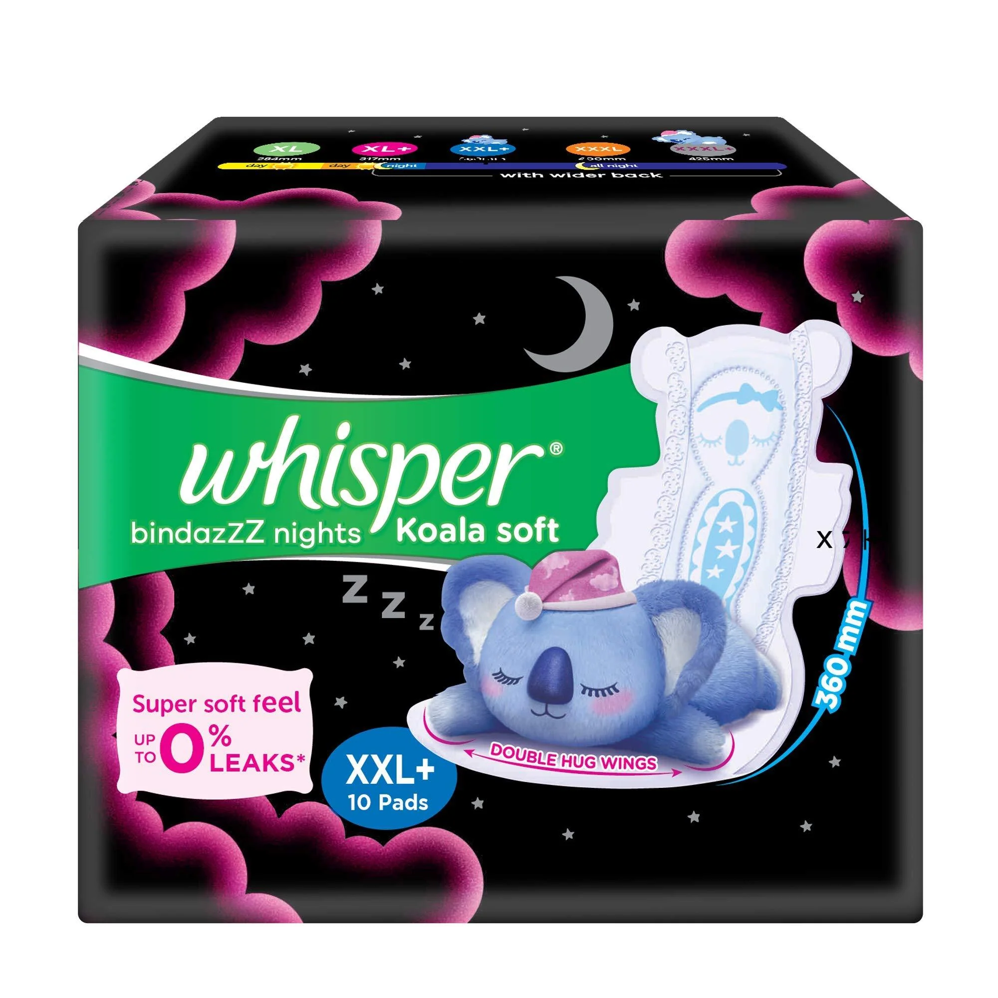 WHISPER BINDAZZZ NIGHTS XXL+