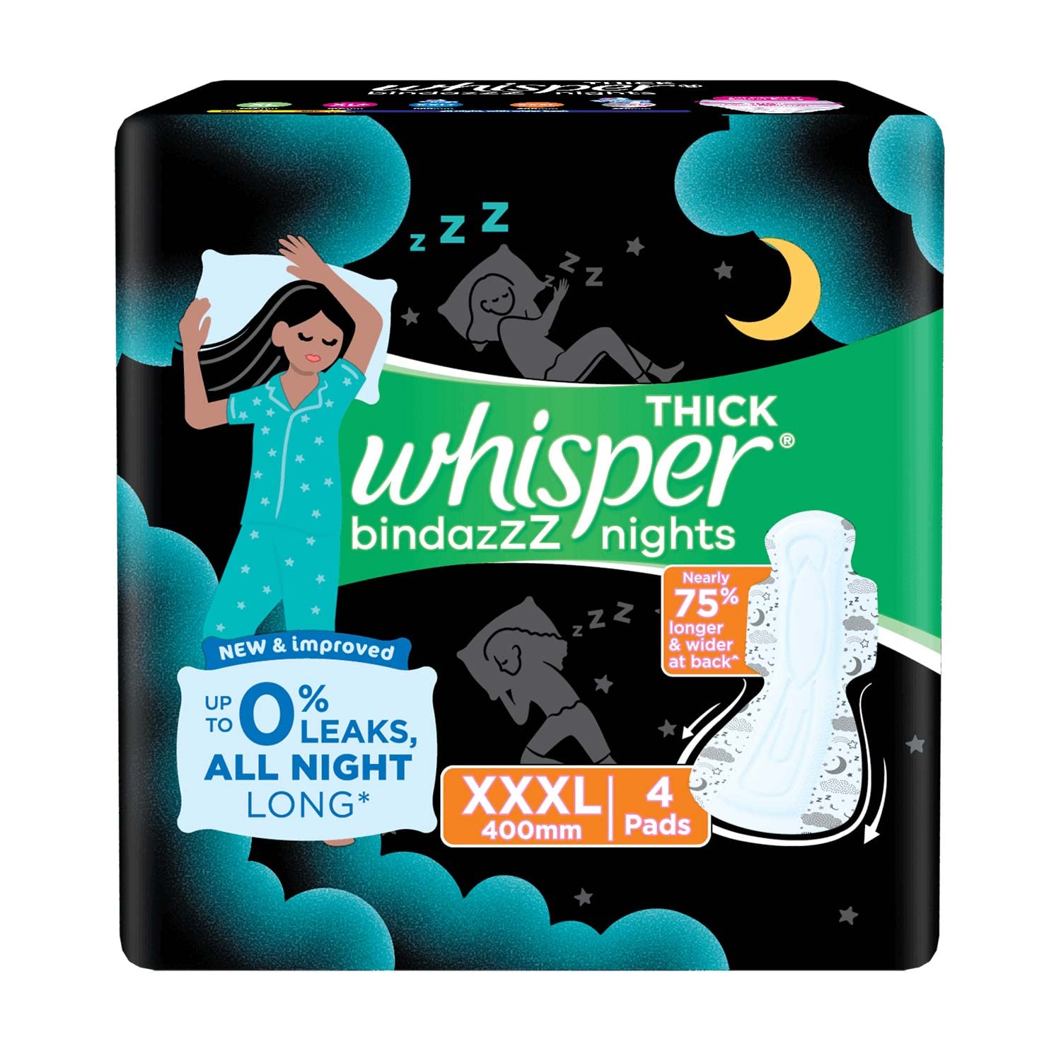 WHISPER BINDAZZZ NIGHTS XXXL
