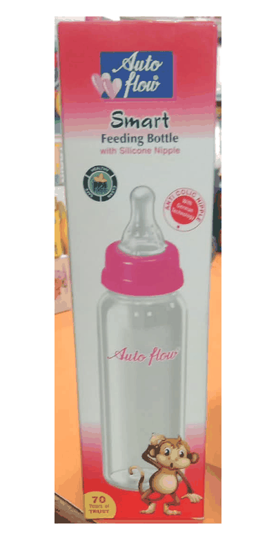 AUTO FLOW SMART FEEDING BOTTLE WITH SILICONE NIPPLE 1N