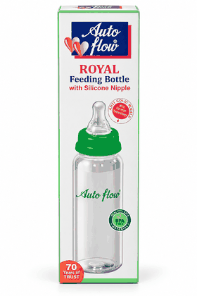 AUTO FLOW ROYAL FEEDING BOTTLE WITH SILICONE NIPPLE 1N