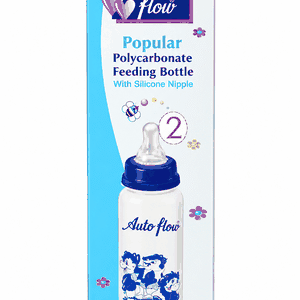 AUTO FLOW POPULAR FEEDING BOTTLE WITH SILICONE NIPPLE 250ML