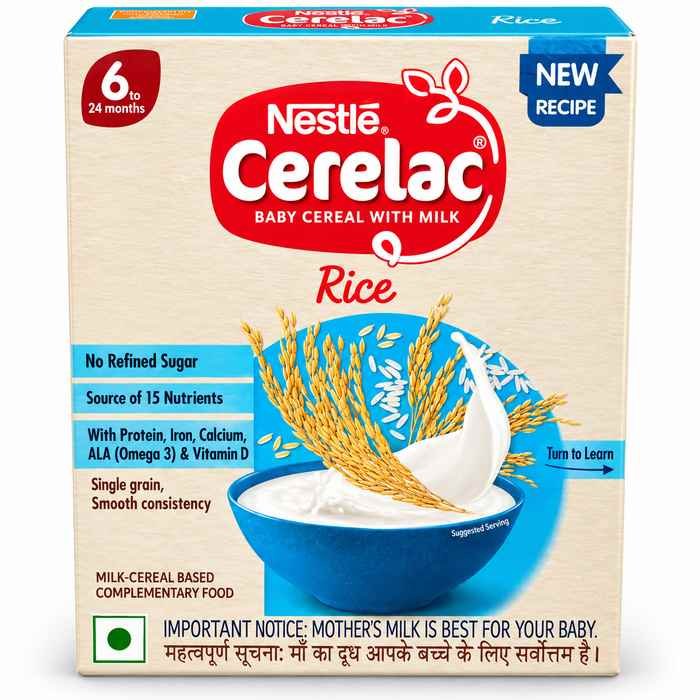 NESTLE CERELAC RICE NO REFINED SUGAR 6 TO 24 MONTHS 300G