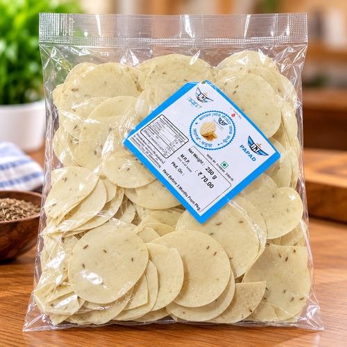 RJ JEERA RICE PAPAD 250GM