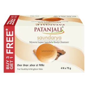 PATANJALI SAUNDARYA MYSORE SANDAL BODY CLEANSER 4N*75G