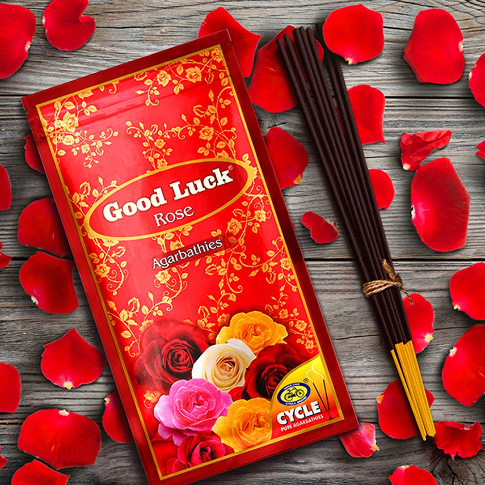 GOOD LUCK ROSE AGARBATHI 100GM