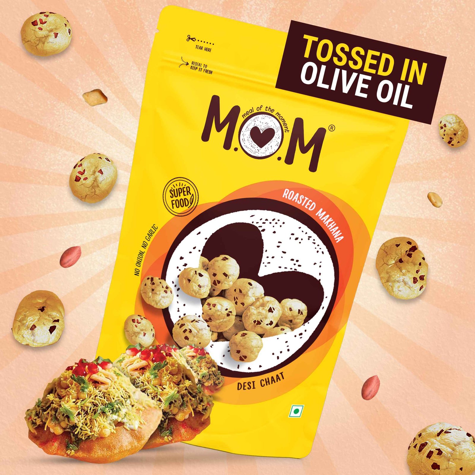 MOM DESI CHAAT ROASTED MAKHANA 52G