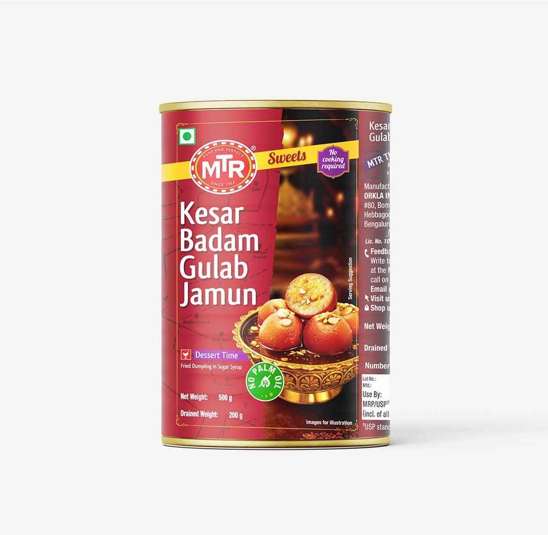 MTR KESAR BADAM GULAB JAMUN 500GM