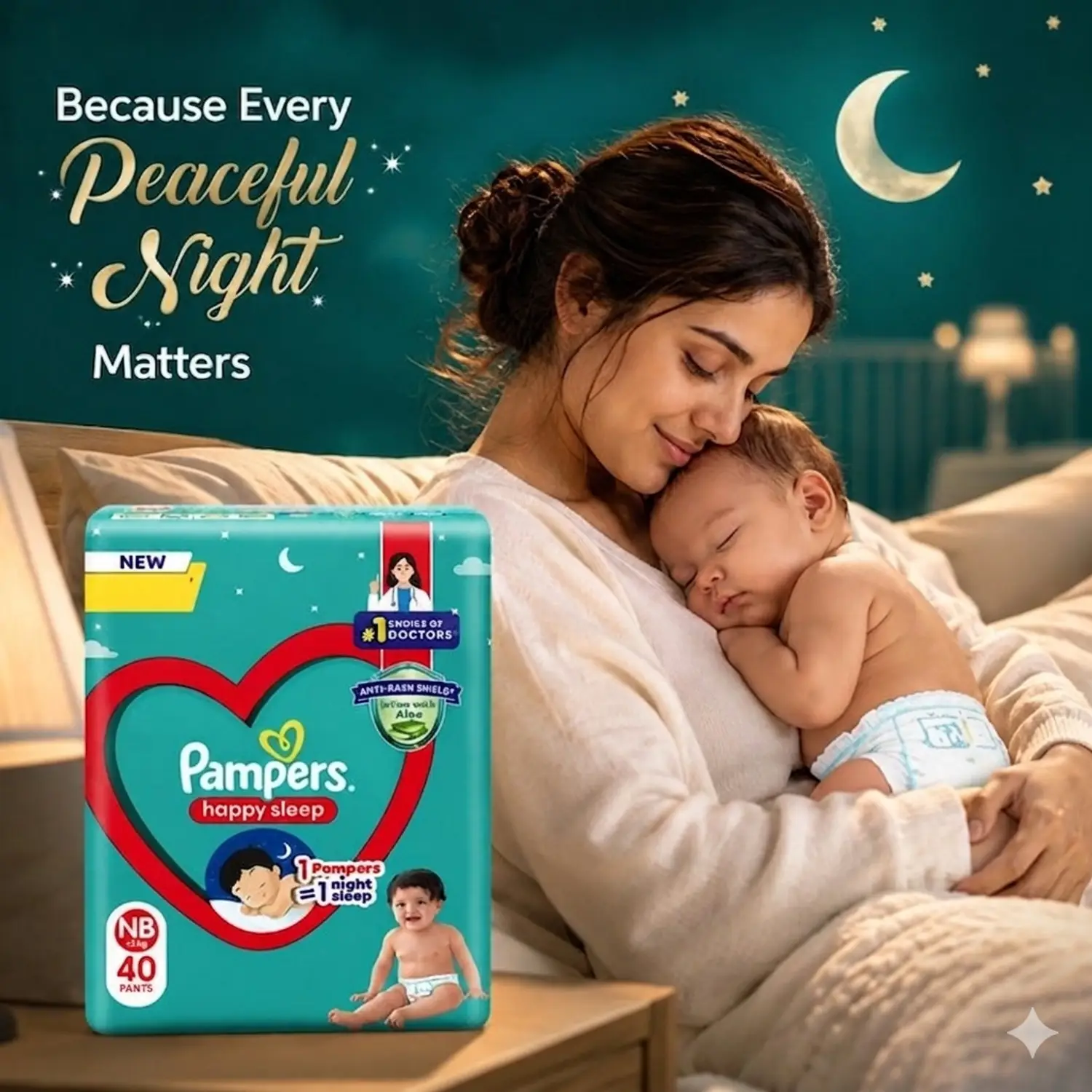 PAMPERS NEW BABY 40 PANTS