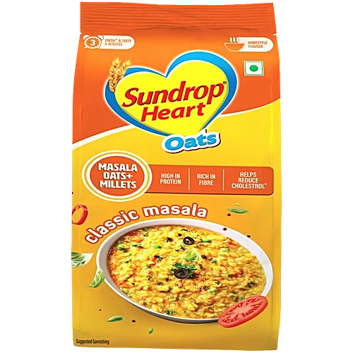 SUNDROP HEART OATS CLASSIC MASALA 500G