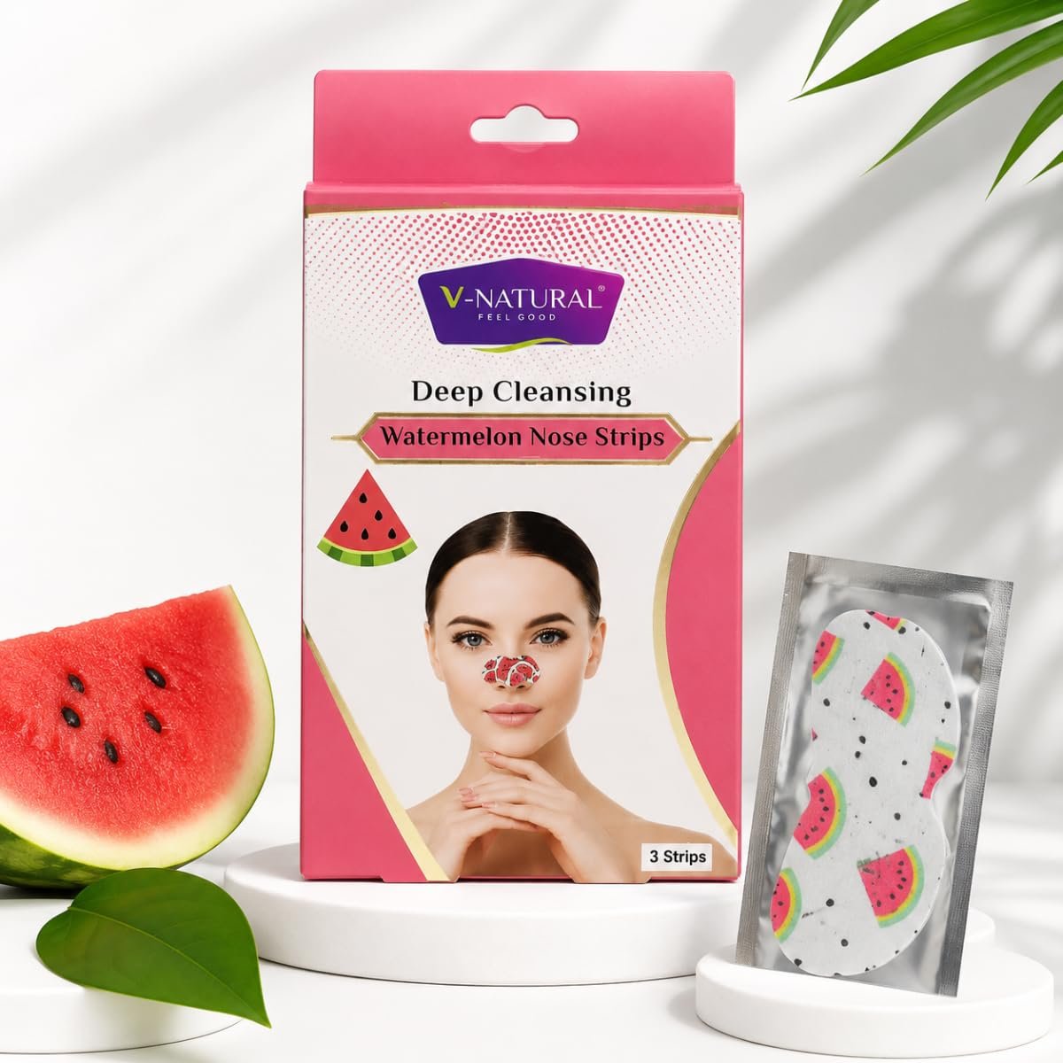 V-NATURAL DEEP CLEANSING WATERMELON NOSE STRIPS 3