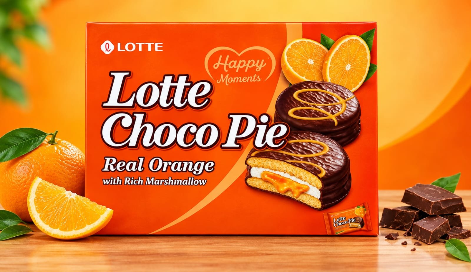 LOTTE CHOCO PIE REAL ORANGE 450G