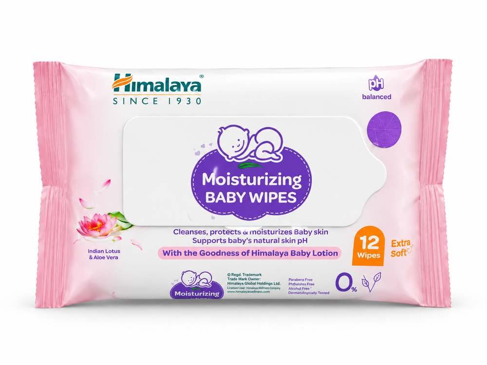 HIMALAYA MOISTURIZING BABY WIPES 12N
