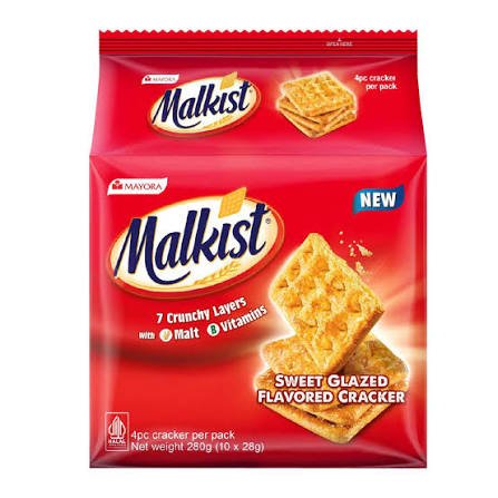 MALKIST SWEET GLAZED CRACKER BISCUITS 296G