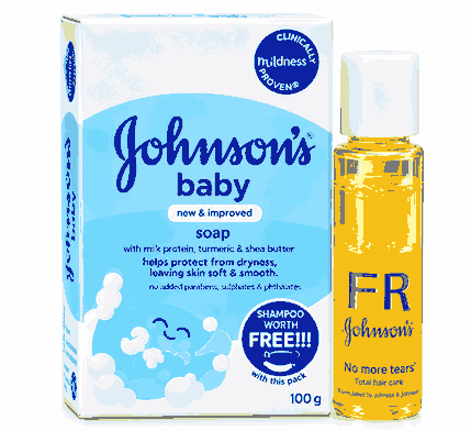 JOHNSONS MILK PROTEIN WITH TURMERIC & SHEA BUTTER BABY SOAP 75GM